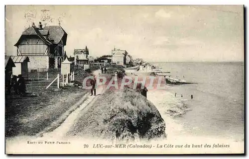 Cartes postales Luc Sur mer la cote vue du haut des falaises