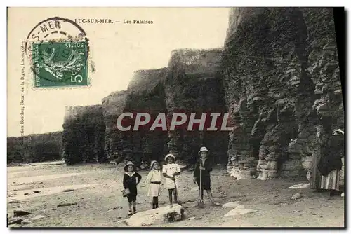 Ansichtskarte AK Luc Sur mer Les falaises Enfants