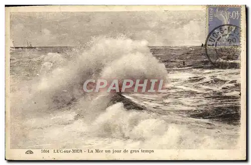 Ansichtskarte AK Luc sur mer la mer un jour de gros temps