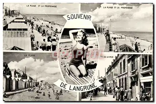 Cartes postales moderne Souvenir De Langrune La plage et la promenade Rue de la mer