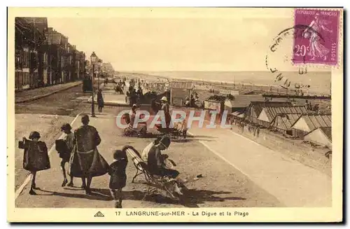 Cartes postales Langrune sur mer la digue et la plage