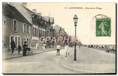 Cartes postales Langrune rue de la plage