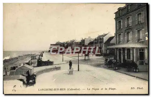 Cartes postales Langrune sur mer la digue et la plage