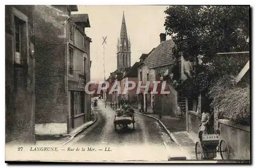 Cartes postales Langrune rue de la mer