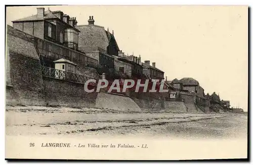 Cartes postales Langrune Les villas sur les falaises