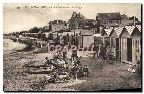 Cartes postales Lion Sur Mer les cabines sur la plage Enfants