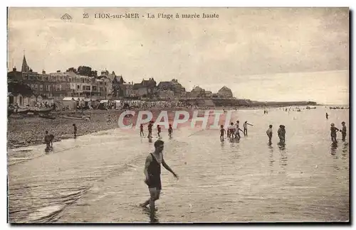 Cartes postales Lion Sur Mer la plage a maree haute