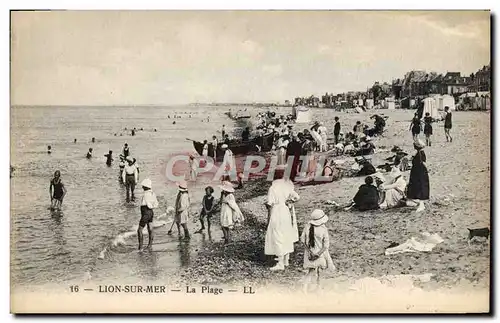 Cartes postales Lion sur mer la plage