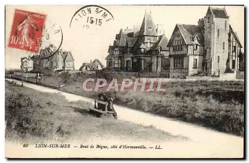 Cartes postales Lion sur mer Bout de digue Cote d&#39Hermanville