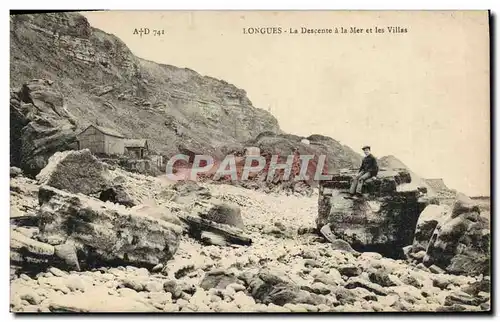 Ansichtskarte AK Longues la descente a la mer et les villas