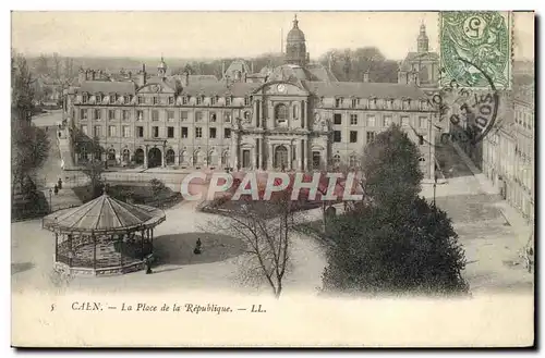 Ansichtskarte AK Caen La place de la Republique