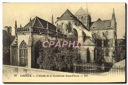 Cartes postales Lisieux L&#39abside de la cathedrale saint pierre