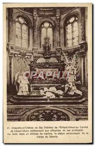 Cartes postales Chapelle et chasse de sainte therese de l&#39enfant jesus carmel de Lisieux