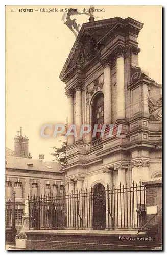 Ansichtskarte AK Lisieux Chapelle et statue du carmel