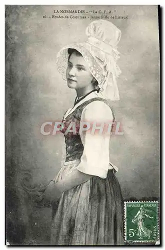 Cartes postales La normandie etudes de costumes Lisieux Folklore