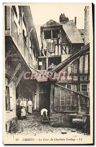 Cartes postales Lisieux La cour de charlotte corday