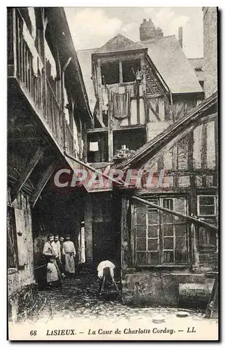 Cartes postales Lisieux La cour de charlotte corday