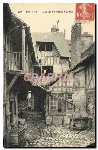 Cartes postales Lisieux cour de charlotte corday