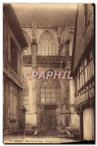 Ansichtskarte AK Lisieux rue de la paix portail de l&#39eglise St Jacques