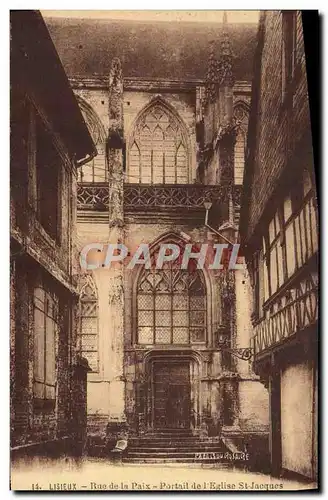 Ansichtskarte AK Lisieux rue de la paix portail de l&#39eglise St Jacques