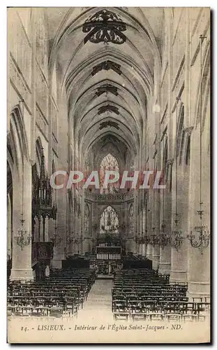 Ansichtskarte AK Lisieux Interieur de l&#39eglise saint jacques