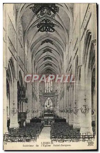 Cartes postales Lisieux Interieur de l&#39eglise saint jacques