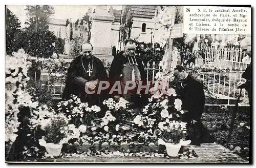 Cartes postales S E le cardinal Amette archeveque de Paris Lemonnier Eveque de Bayeux