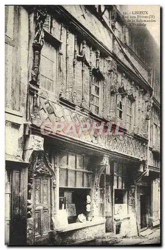 Cartes postales Lisieux Rue aux Fevres Manoir de la Salamandre