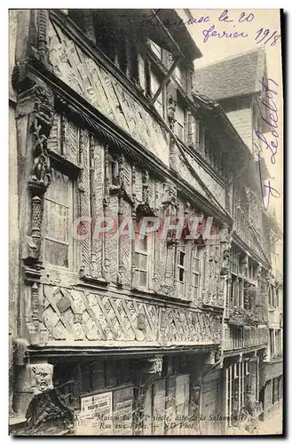 Cartes postales Lisieux Maison du XVI e siecle dite de la Salamandre Rue aux Fevres