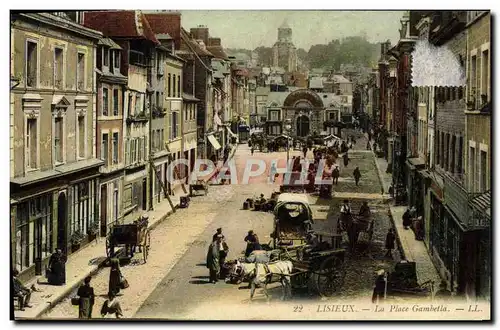 Cartes postales Lisieux La Place Gambetta