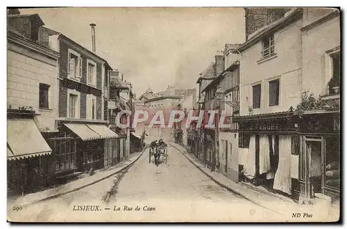 Ansichtskarte AK Lisieux La Rue de Caen Hugo Faguet