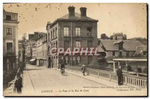 Ansichtskarte AK Lisieux Rue Le Pont et la Rue de Caen Manufacture de chaussures