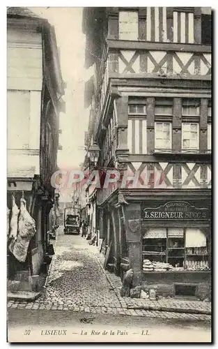 Cartes postales Lisieux La Rue de la Paix Boucherie