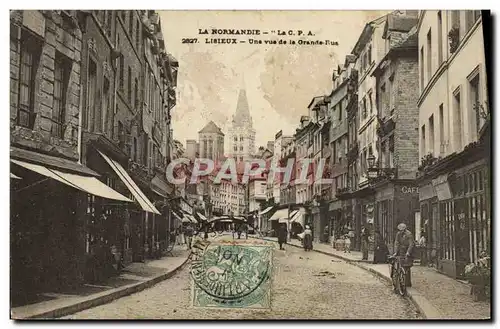 Cartes postales Lisieux Une vue de la Grande Rue