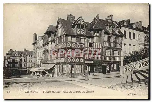 Cartes postales Lisieux Vieilles Maisons Place du Marche au Beurre