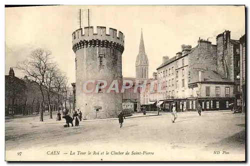 Ansichtskarte AK Caen La Tour Le Roi et le Clocher de Saint Pierre