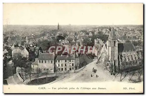 Cartes postales Caen Vue generale prise de l&#39Abbaye aux Dames