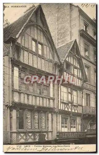 Cartes postales Caen Vieilles Maisons rue Saint Pierre Levrard