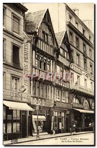 Ansichtskarte AK Caen Vieilles Maisons de la rue St Pierre Levrard