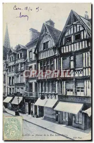 Cartes postales Caen Maisons de la Rue Saint Pierre Levrard