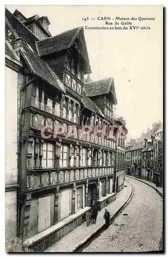 Cartes postales Caen Maisons des Quatrans Rue de Geole