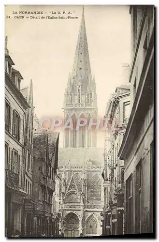 Cartes postales Caen Detail de L&#39Eglise Saint Pierre