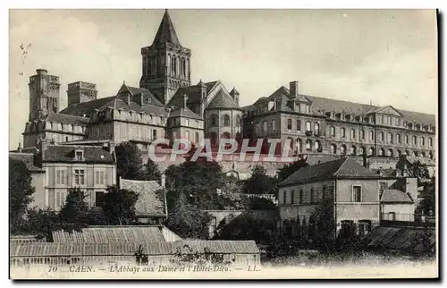 Cartes postales Caen L&#39Abbaye aux Dame et l&#39Hotel Dieu