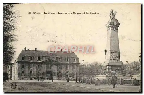 Cartes postales Caen La Caserne Hamelin et le Monument des Mobiles