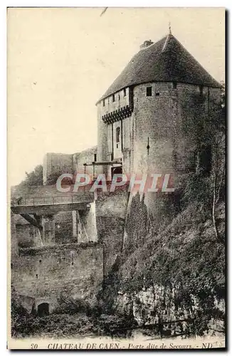 Cartes postales Chateau de Caen Porte dite de Secours