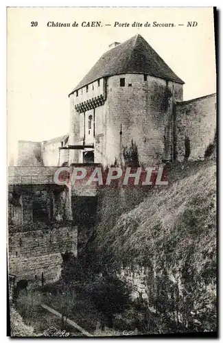 Cartes postales Chateau de Caen Porte dite de Secours