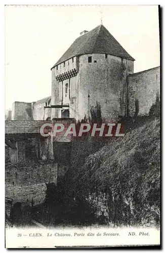 Cartes postales Caen Le Chateau Porte dite de Secours