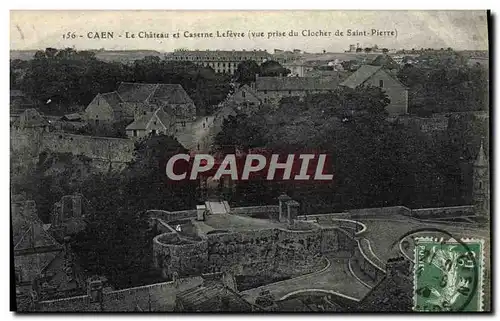 Ansichtskarte AK Caen Le Chateau et Caserne Lefevre Vue prise du clocher de Saint Pierre