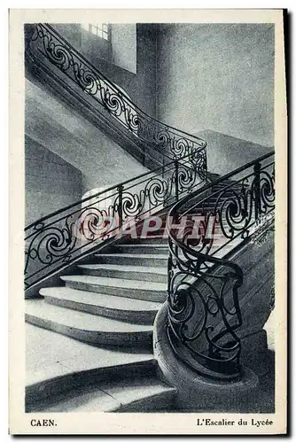 Cartes postales Caen L'Escalier du Lycee