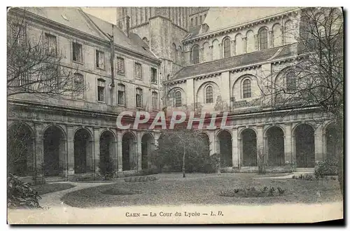 Cartes postales Caen La Cour du Lycee